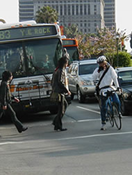 All modes sharing the road, Los Angeles, CA 